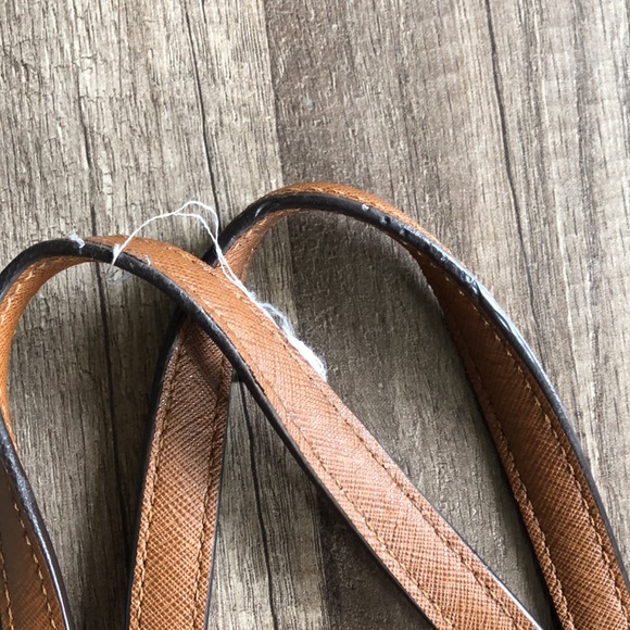 Michael Michael Kors Logo Print Shoulder Bag Creme and Brown - Picture 6 of 13